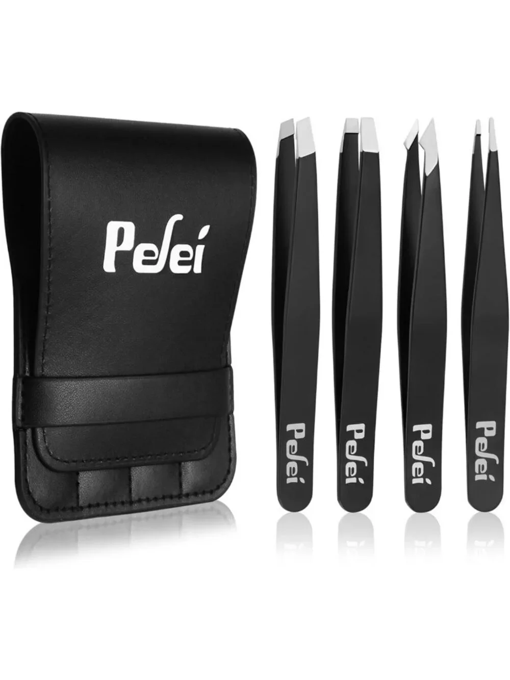 Professional Stainless Steel Tweezers Set for Eyebrows, Facial Hair & Splinter